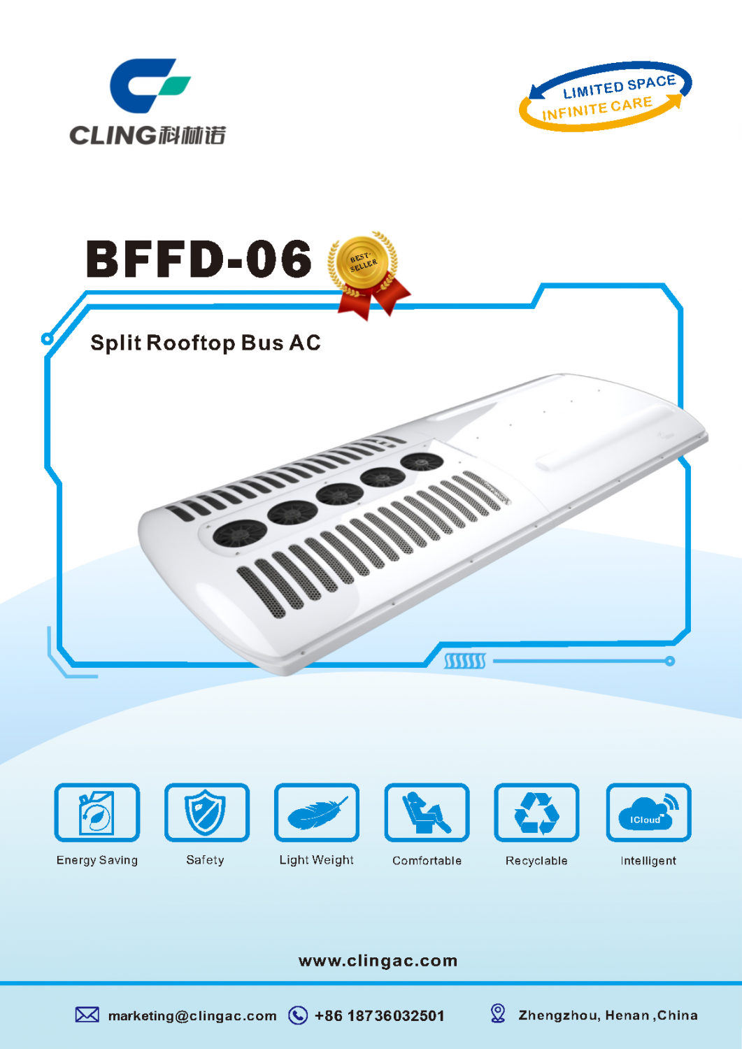 Cling bus air conditioner BFFD-06