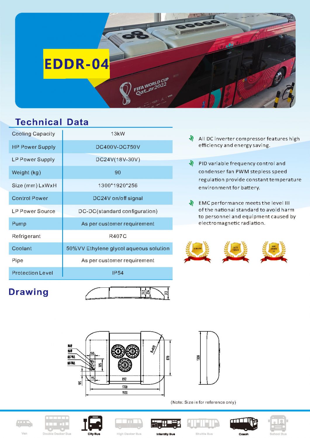 Cling bus air conditioner