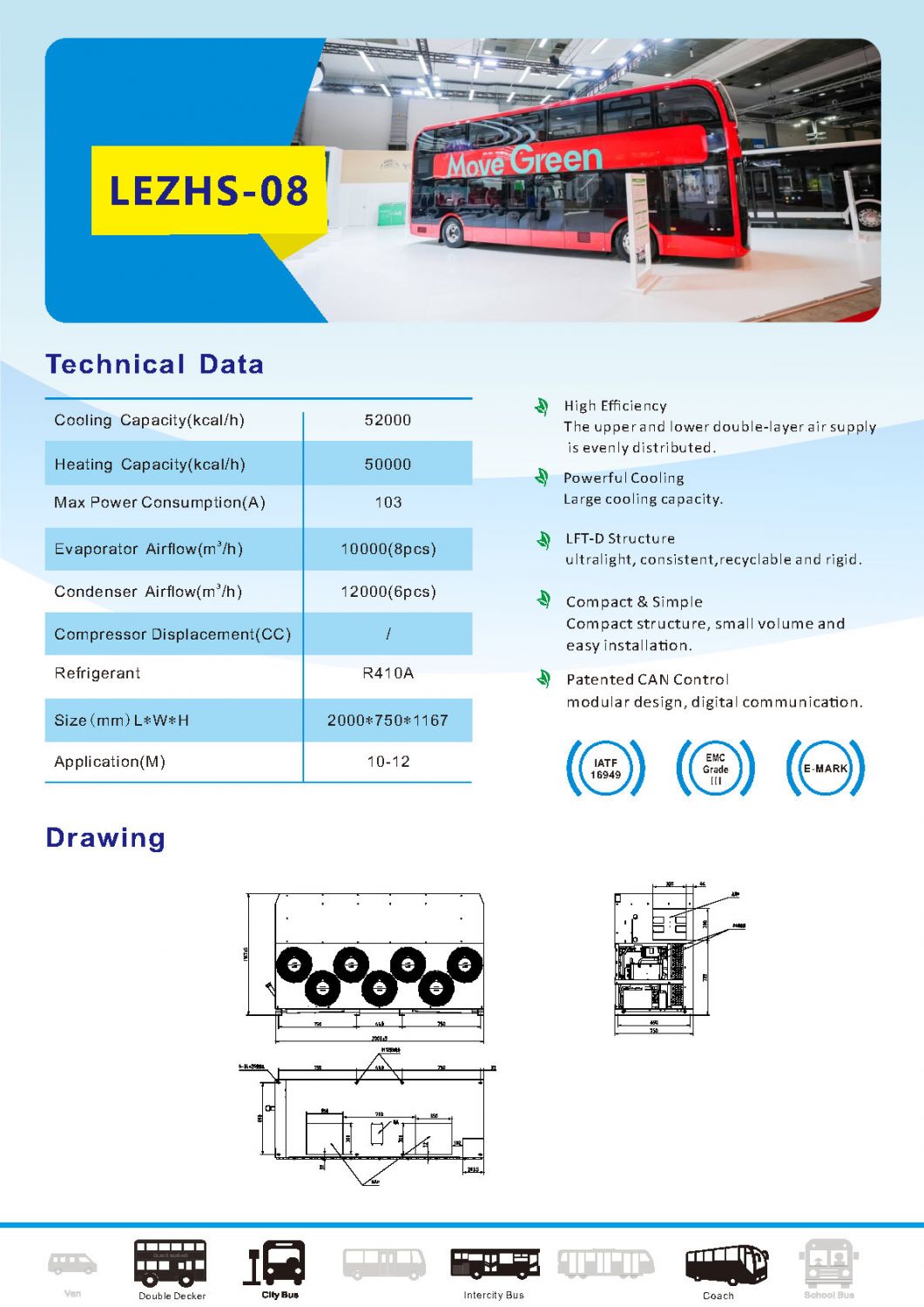 Cling Electric Bus Air Condtioner