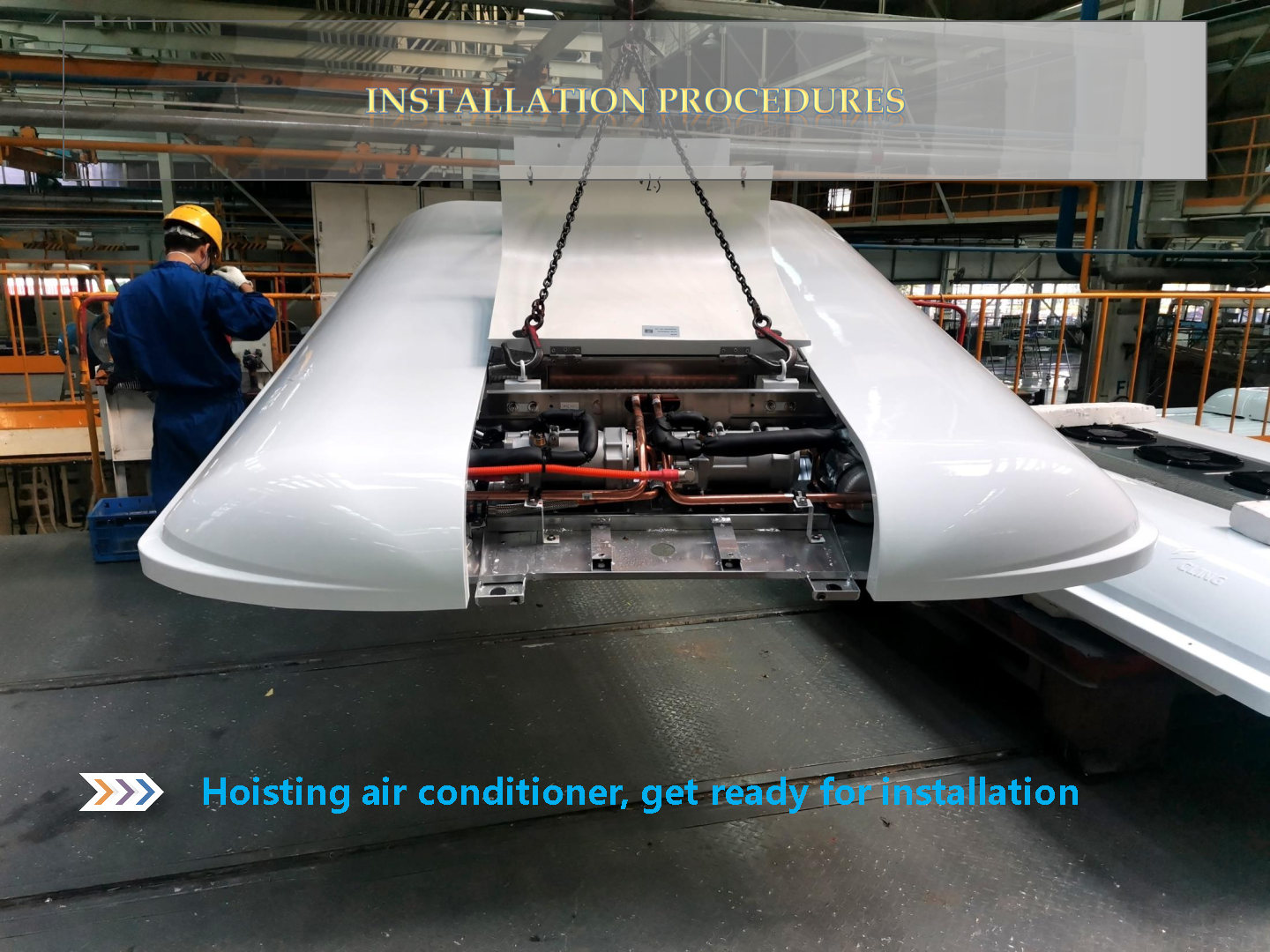 How to install electric bus air conditioner cling