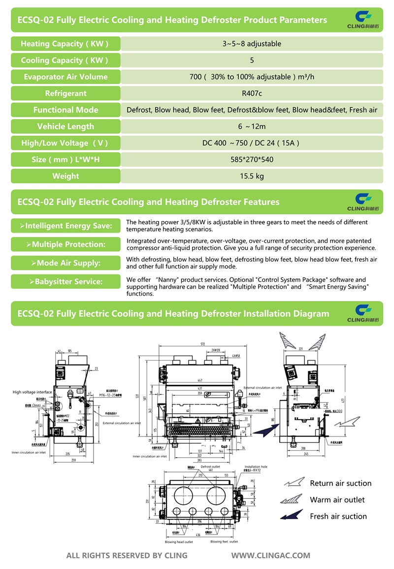 bus defroster, electric bus defroster, front box, electric front box, windshield defroster, heater and defroster