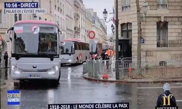 CLING HVAC on Yutong buses serve world leaders during the 100th anniversary ceremony of WW1 ending