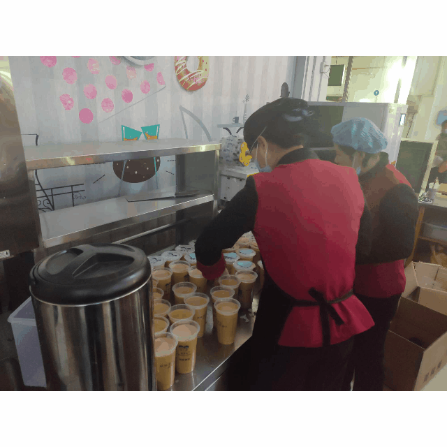 Our first cup of milk tea!