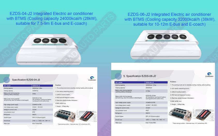 Cling integrated electric air conditioner with BTMS