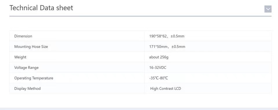 PCM211 air conditioning panel